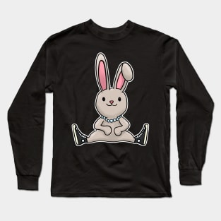 Rabbit with chucks and pearls happy easter 2021 bunny Long Sleeve T-Shirt